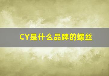 CY是什么品牌的螺丝