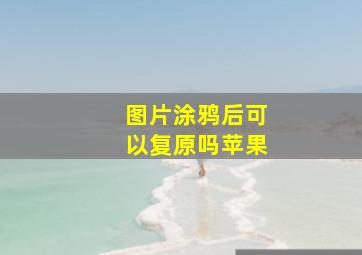 图片涂鸦后可以复原吗苹果